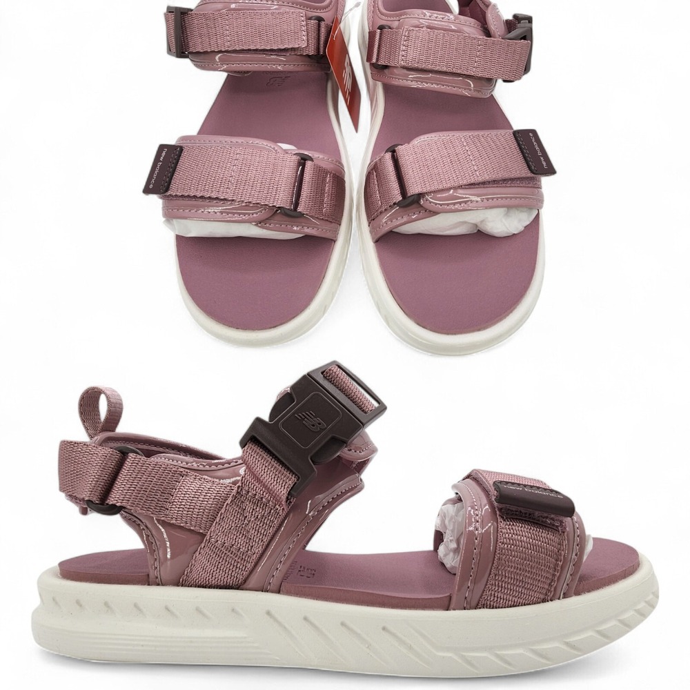 New Balance 600 Puffy Sandals Womens Size 7B Rosewood & Sea Salt NEW in Box